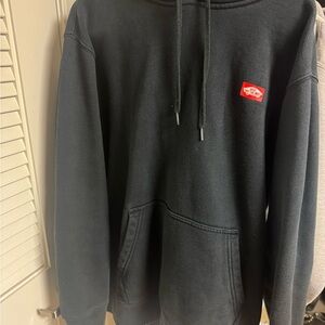 Vans Black Hoodie with Red Logo